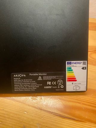 Pantalla ARZOPA Negra Nueva