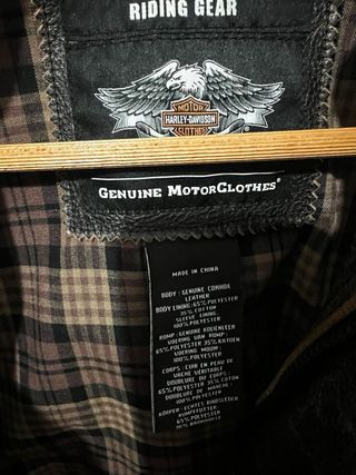 Chaqueta Cuero Harley Davidson Vintage Marrón
