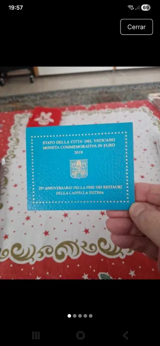 Vaticano 2019 2€ Conmemorativos. Capilla Sixtina