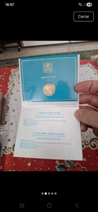 Vaticano 2019 2€ Conmemorativos. Capilla Sixtina