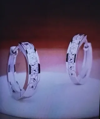 Pendientes Aro Plata con Circonitas