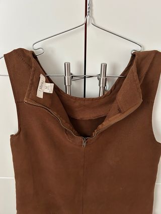 Vestido Sfera flecos marrón Talla M