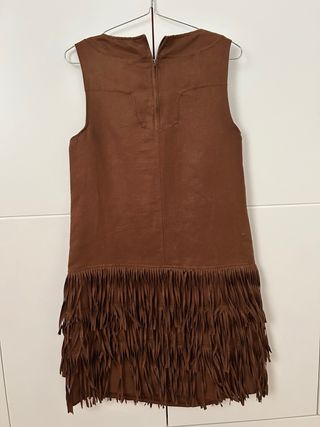 Vestido Sfera flecos marrón Talla M