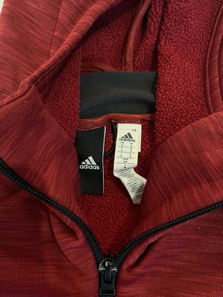 Sudadera Adidas Roja con Cremallera