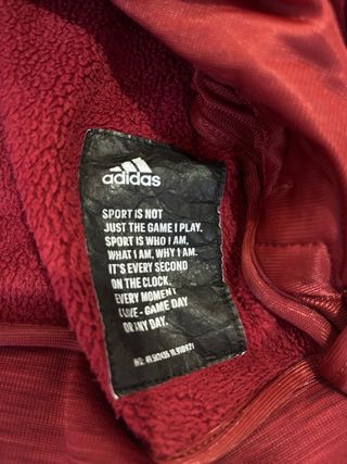 Sudadera Adidas Roja con Cremallera