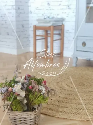 Alfombras redondas de yute