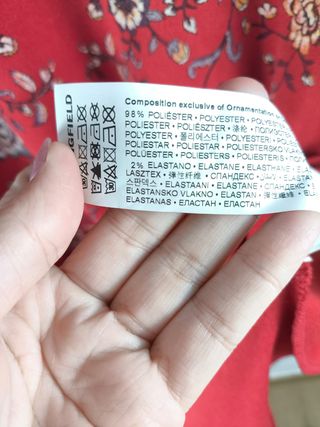 Vestido Springfield Rojo Talla XL Nuevo