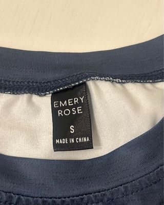 Camiseta manga larga mujer azul y gris