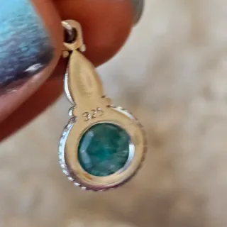 Pendientes Plata 925 Esmeralda