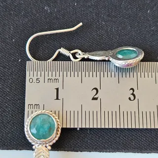 Pendientes Plata 925 Esmeralda