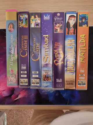 Lote 7 Películas VHS Dibujos Animados Español