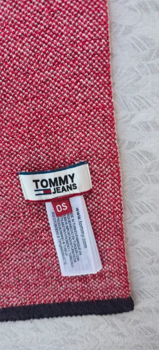 Sciarpa Tommy Hilfiger Logo Stella Rossa Blu