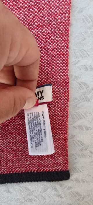 Sciarpa Tommy Hilfiger Logo Stella Rossa Blu