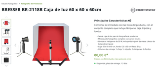 Set Iluminación Fotografía Pro Plegable