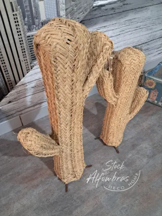 Cactus Decorativo Mimbre Grande