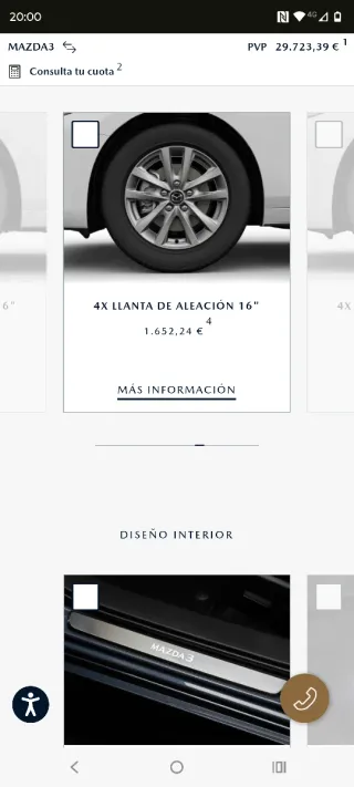 Llantas aleación Mazda 3 de serie 2026