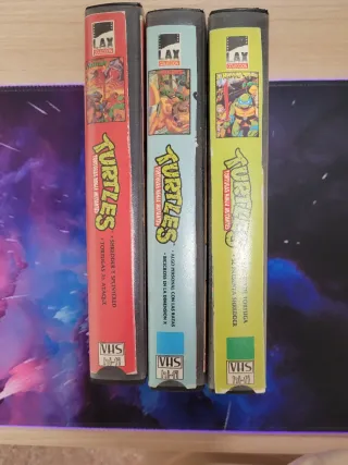 3 Películas VHS Tortugas Ninja Mutantes