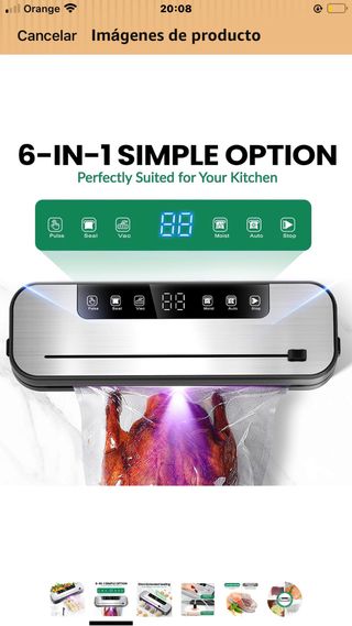 Envasadora al vacío profesional 6 en 1