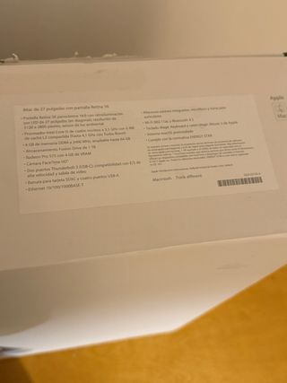 iMac 27 Retina 5K (2017) i5 3,5 GHz - Muy cuidado
