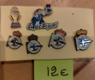 Lote 6 pins Real Club Deportivo La Coruña