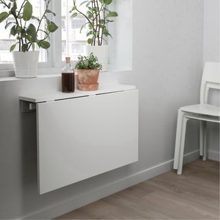 Mesa abatible pared NORBERG blanca