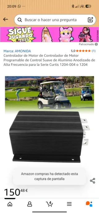 Controlador Motor AMONIDA Curtis 1204