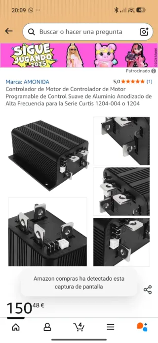 Controlador Motor AMONIDA Curtis 1204