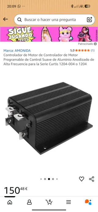 Controlador Motor AMONIDA Curtis 1204