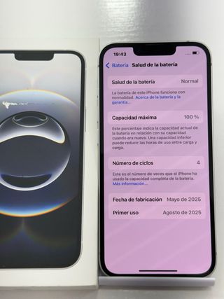 iPhone 16e 256GB Plata Seminuevo perfecto factura