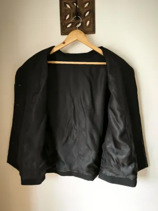 Fato Saia e Casaco Preto