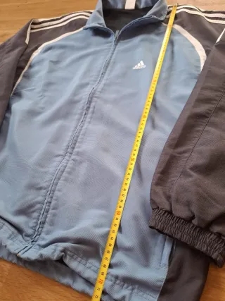 Chaqueta Cortavientos Adidas Vintage Azul - Talla