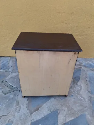 Mueble Madera y Mimbre Verduras Antiguo