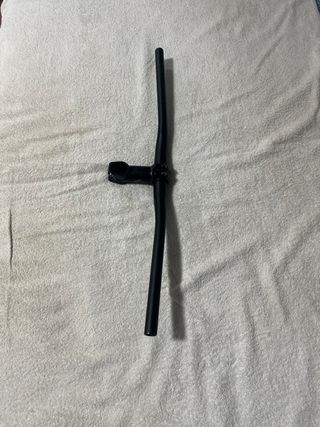 Manillar y potencia bicicleta negro