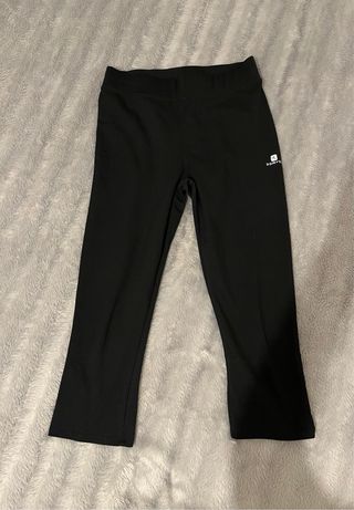 Lote 2 leggings Domyos mujer negros