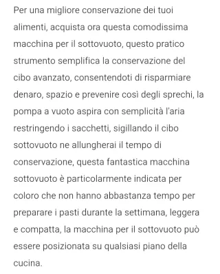 Sigillatrice e macchina sottovuoto per alimenti