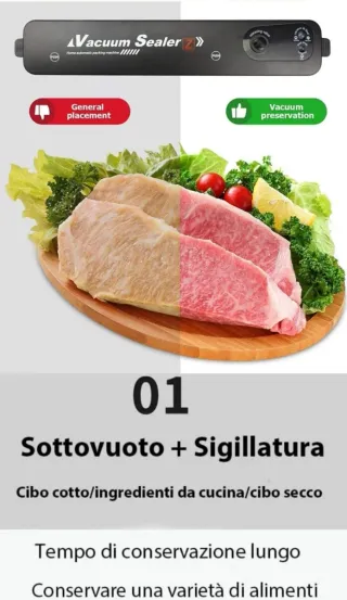 Sigillatrice e macchina sottovuoto per alimenti