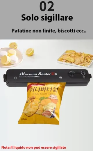 Sigillatrice e macchina sottovuoto per alimenti