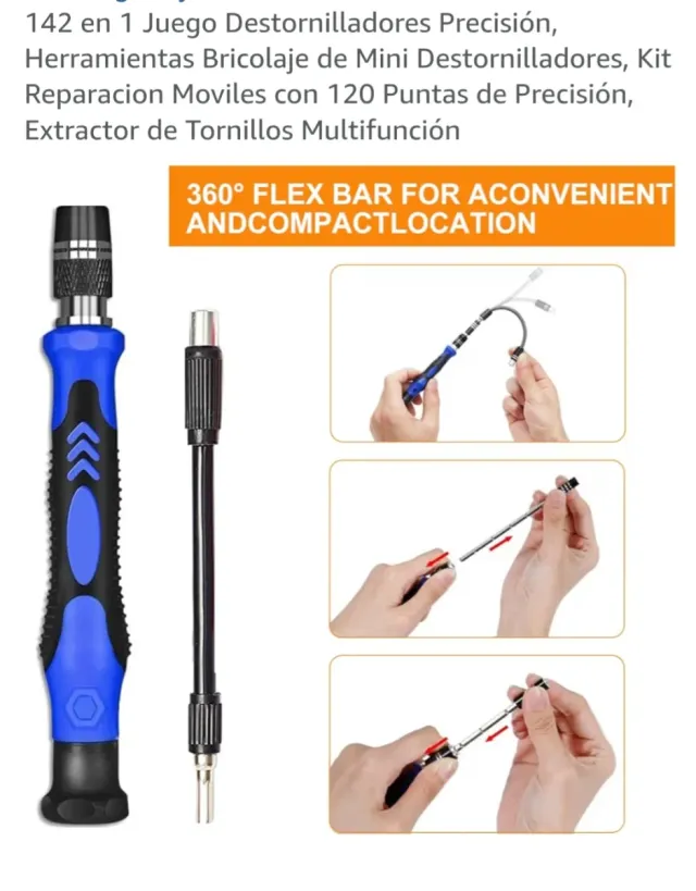 Juego Destornilladores Precisión 142 Piezas. Cromo
