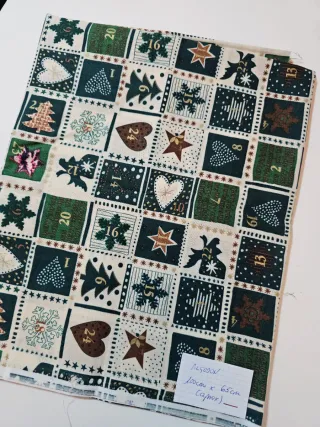 Kit 3 Telas Algodón motivos de Navidadeños