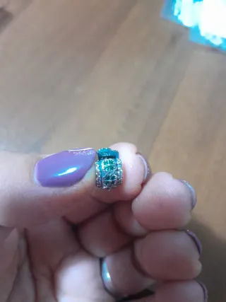 Charm quadrifoglio verde e argento