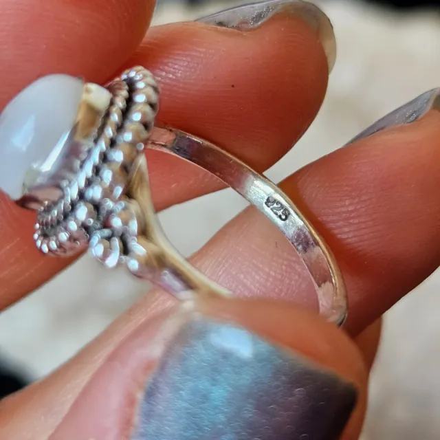 Anillo Plata 925 Piedra Luna