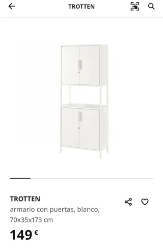 Armario Trotten Ikea Blanco