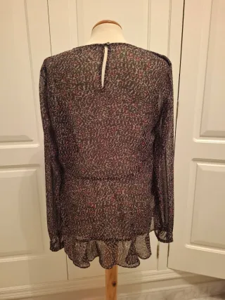 Blusa estampada manga larga