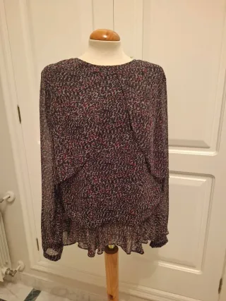 Blusa estampada manga larga