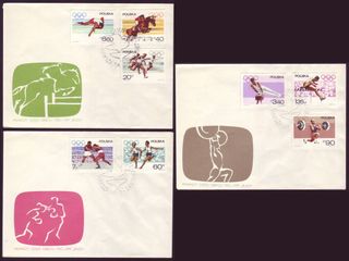 18 SPD (FDC) _ Polonia, 1960-68 | "Olympic games"