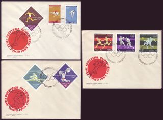 18 SPD (FDC) _ Polonia, 1960-68 | "Olympic games"