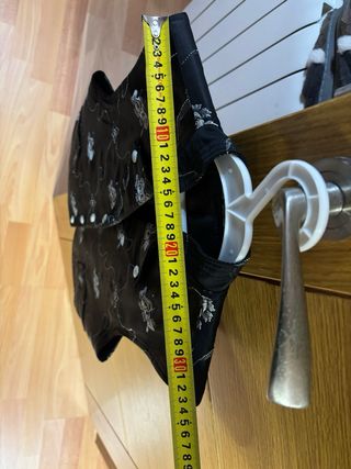 Chaleco fallero estampado negro y plateado