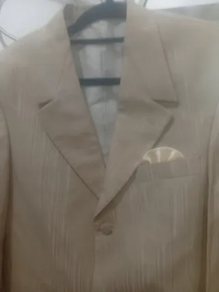 Camisa de Novio Italiana Seda Beige