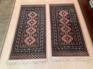 2 Tappeti in Lana per Letto 65 x 140