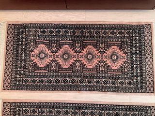 2 Tappeti in Lana per Letto 65 x 140